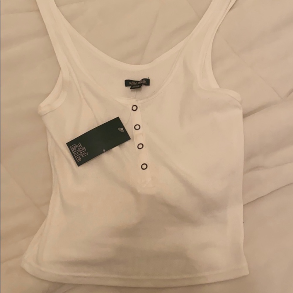 wild fable white tank top